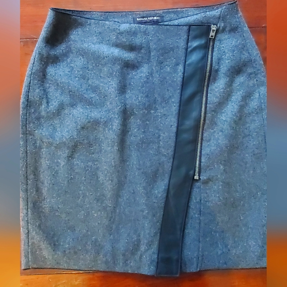 Banana Republic Wool Blend Wrap-Around Mini Skirt